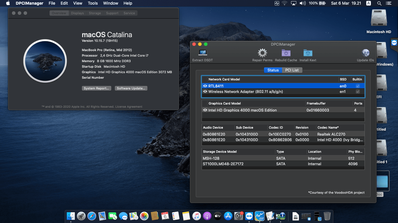 Success Hackintosh macOS Catalina 10.15.7 Build 19H15 in Asus A46CM-WX095D